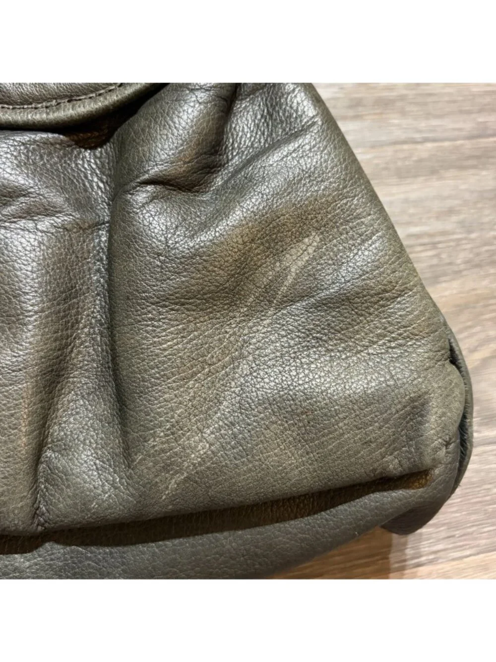 Canyon Outback Green Leather Convertible Crossbody Sling Backpack Bag 90s VTG